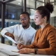 business document reading together and professional accounting report